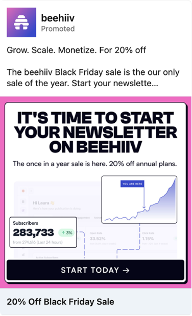 Campaign creative example
