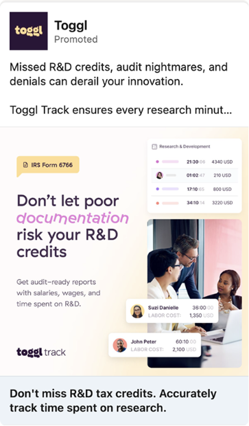 Campaign creative example